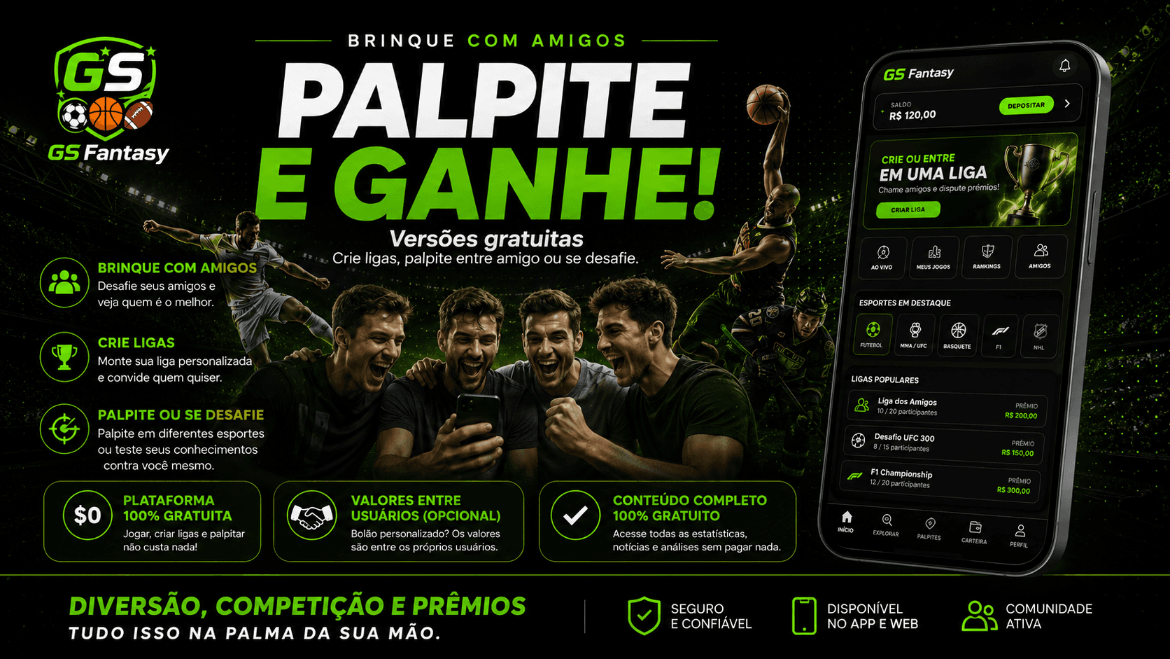 GS Fantasy: brinque com amigos, crie ligas, dê palpites e dispute prêmios